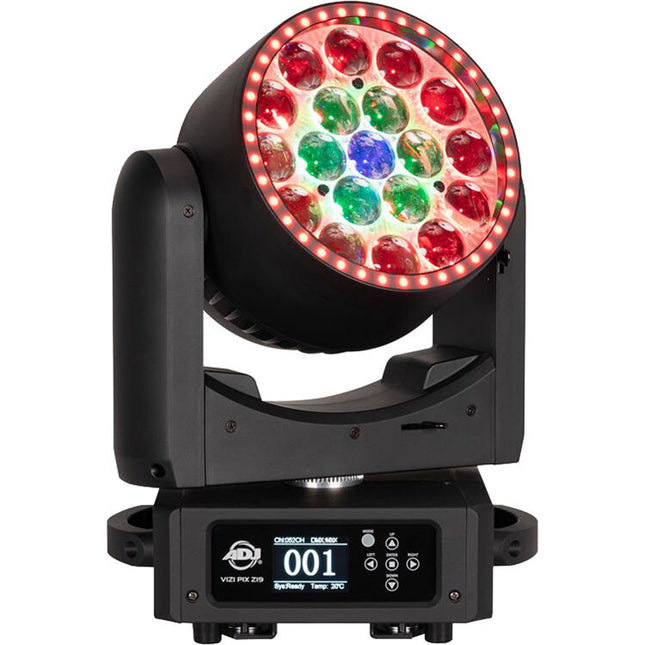 American DJ Vizi Pix Z19 RGBL Luz Móvil LED Wash Luz 19 LEDs 30W Ángulo 7-42°