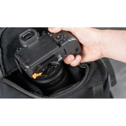 Tether Tools LeverLock y Optima Kit de cable USB-C 31' naranja ángulo recto