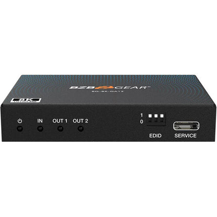 BZBGEAR Splitter HDMI 2.1 1x2 UHD 48 Gb/s 8K60 4K120 con Auto Downscaling
