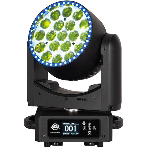 American DJ Vizi Pix Z19 RGBL Luz Móvil LED Wash Luz 19 LEDs 30W Ángulo 7-42°