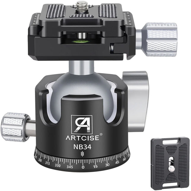 ARTCISE NB34 Cabezal Esférico Bajo Perfil Capacidad 33 lb Altura 2.8"