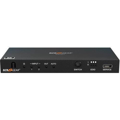 BZBGEAR Switch HDMI 2.1 2x1 8K60 4K120 con De-Embedder de Audio y Control IR