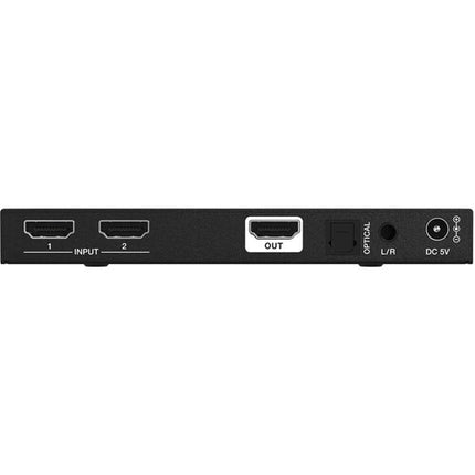 BZBGEAR Switch HDMI 2.1 2x1 8K60 4K120 con De-Embedder de Audio y Control IR
