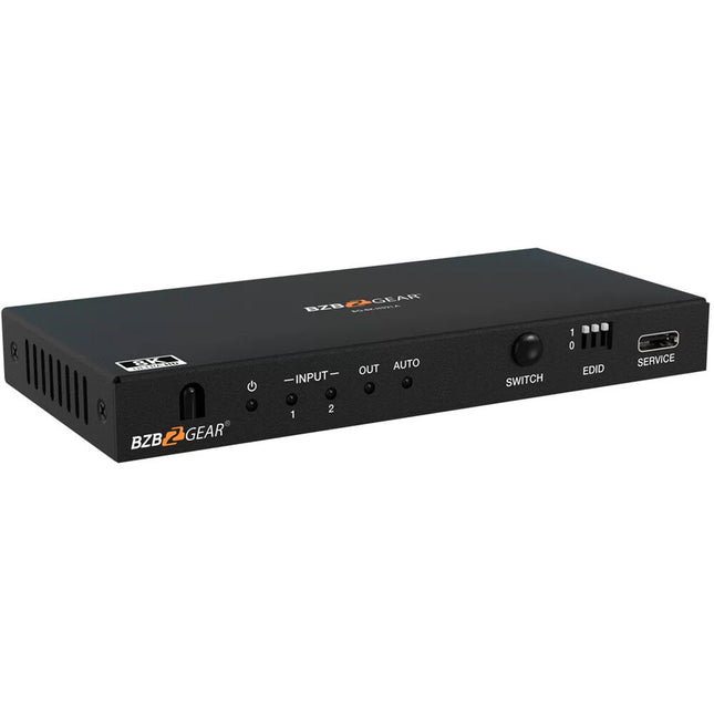 BZBGEAR Switch HDMI 2.1 2x1 8K60 4K120 con De-Embedder de Audio y Control IR
