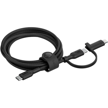 Belkin BoostCharge Pro Cable 2 en 1 USB-C y Lightning Negro 5 pies 60W 30,000 Dobles