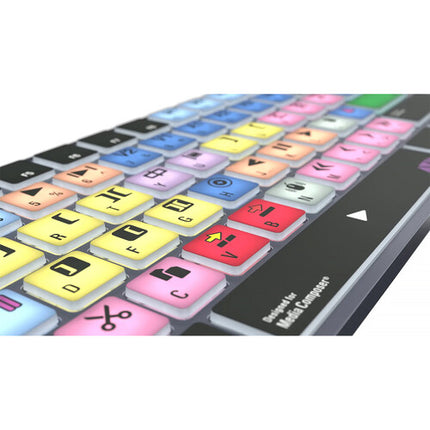 Logickeyboard Avid Media Composer TITAN Teclado inalámbrico retroiluminado 108 teclas batería recargable Bluetooth 30' compatible Windows