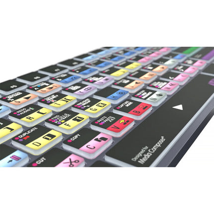 Logickeyboard Avid Media Composer Pro TITAN Teclado inalámbrico retroiluminado 108 teclas batería recargable Bluetooth 30 pies Windows