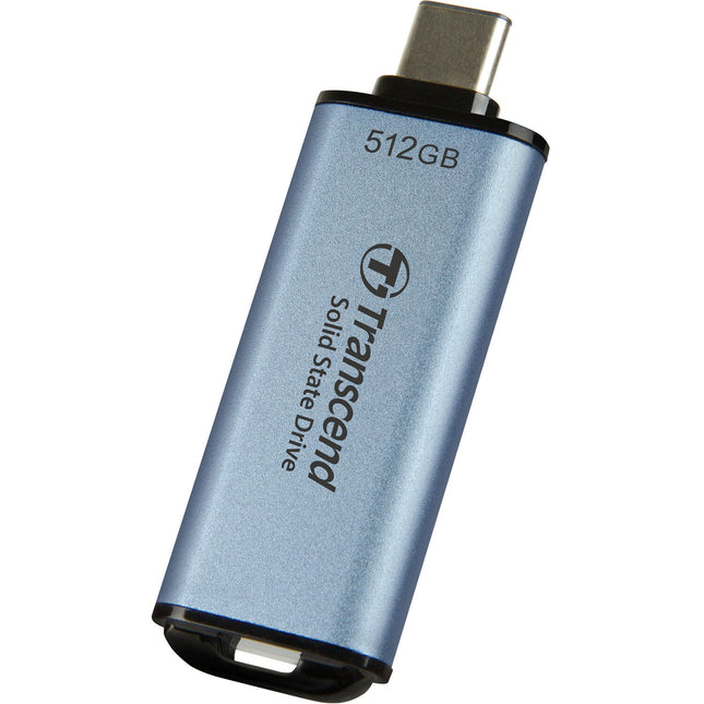 Transcend 512GB ESD300 SSD portátil USB 3.2 Gen 2 1050 MB/s azul cielo