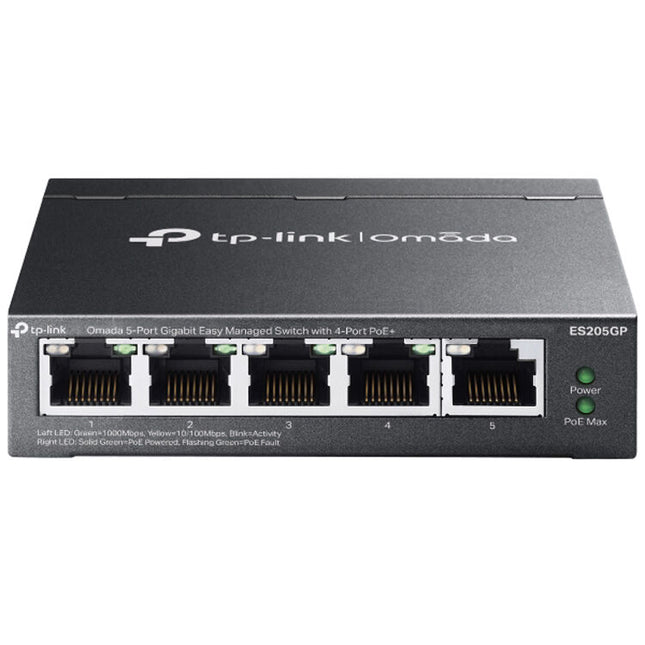 TP-Link Omada ES205GP Switch de Red Gestionado 5 Puertos Gigabit 65W PoE+