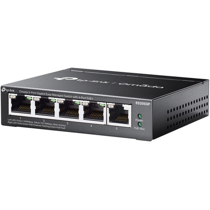 TP-Link Omada ES205GP Switch de Red Gestionado 5 Puertos Gigabit 65W PoE+