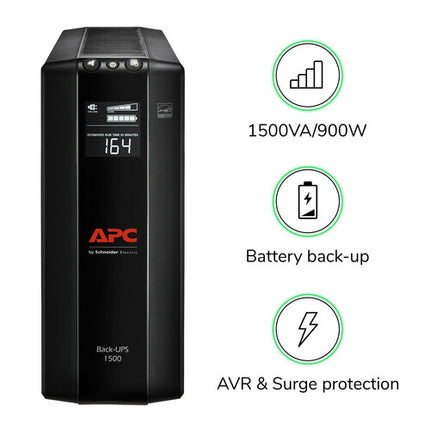APC Battery Back-UPS Pro BX1500M SAI 1500 VA 900W con Regulación Automática de Voltaje