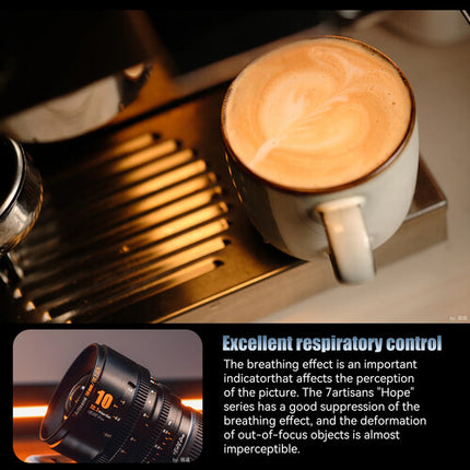 7Artisans Hope 35mm T2.1 Cine Lente S35 para FUJIFILM X con 37° ángulo de visión y 260° foco rotación