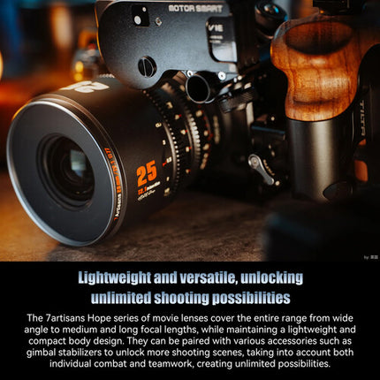 7Artisans Hope 85mm T2.1 Cine lente para FUJIFILM X sensor S35 y diafragma T2.1-T22
