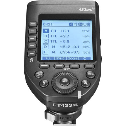 Godox FT433C Disparador Flash Inalámbrico TTL para Canon 433 MHz Alcance 100 m