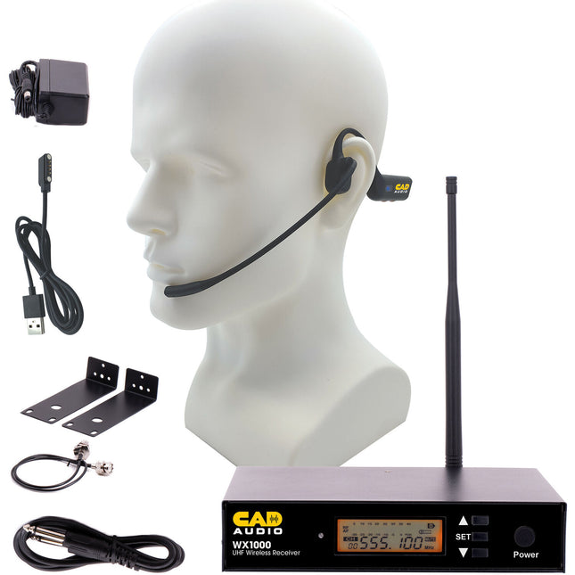 CAD WX1000HW Sistema Micrófono Inalámbrico Cabeza 10 Horas Batería 295 Pies Alcance