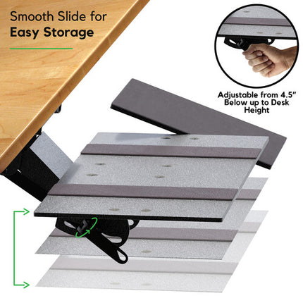 Uncaged Ergonomics KT1 Bandeja Ergonómica Ajustable para Teclado 95 mm de Ajuste Bajo Escritorio