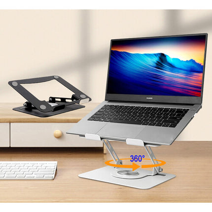 Uncaged Ergonomics Swivel Laptop Stand 2.0 Soporte Giratorio Plata 7.5" Altura Compatible 10-15.6