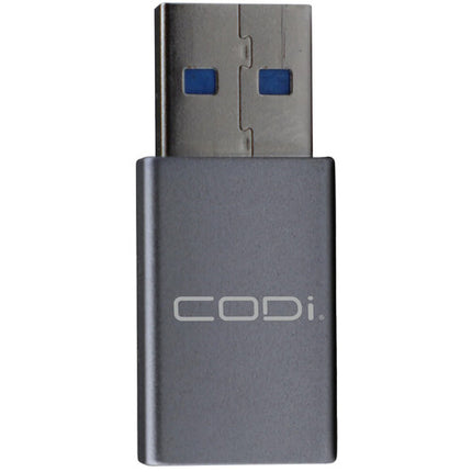 CODi Adaptador USB-A macho a USB-C hembra velocidad 10 Gb/s compacto de aluminio