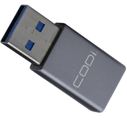 CODi Adaptador USB-A macho a USB-C hembra velocidad 10 Gb/s compacto de aluminio