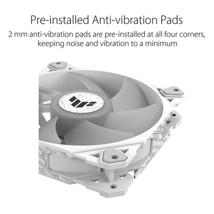 ASUS TUF Gaming TF120 ARGB Ventilador 120mm PWM 1900 RPM Blanca