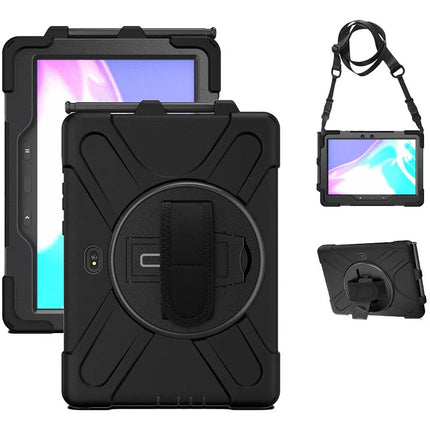 CODi Funda Rugged para Samsung Galaxy Tab Active 4 Pro 10.1" Negra con Correa y Soporte Giratorio
