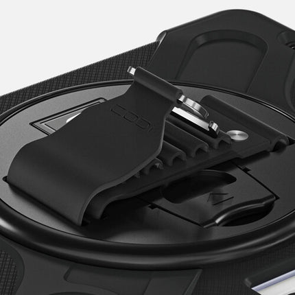 CODi Funda Rugged para iPad Mini A17 Pro 6ª Gen Negra con Soporte Giratorio y Correa