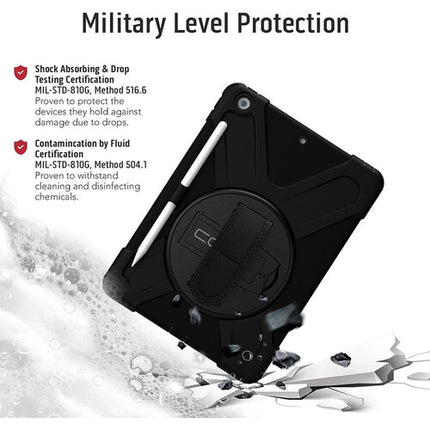 CODi Funda Rugged para iPad 9ª Gen 10.2" con Correa y Soporte Giratorio