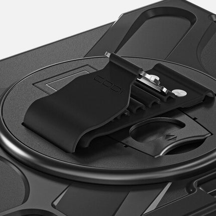 CODi Funda Rugged para iPad Pro M4 M5 Negra con Correa Ajustable y Soporte Giratorio