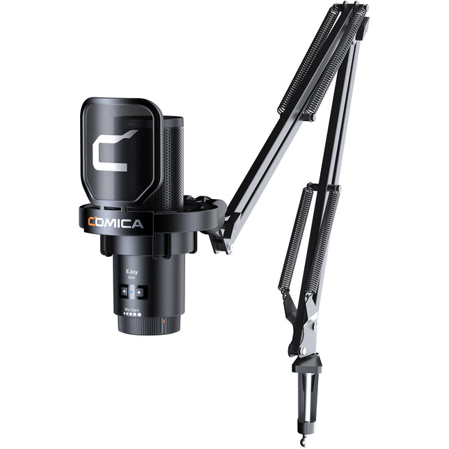 Comica Audio EJoy Uni A Micrófono Condensador Cardioide USB-C 48kHz 24-Bit con Brazo Ajustable