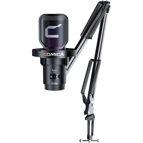 Comica Audio EJoy Uni A Micrófono Condensador Cardioide USB-C 48kHz 24-Bit con Brazo Ajustable