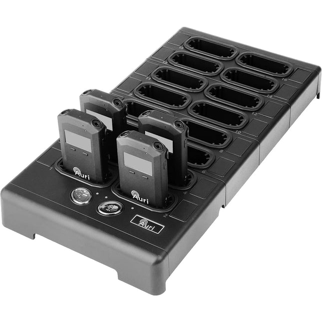 Listen Technologies Auri Docking Station 16 Bahías para Receptores RX1 con Fuente de Alimentación