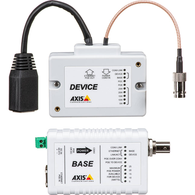 Axis Communications T8645 Kit Compacto PoE+ sobre Coaxial hasta 1600 pies