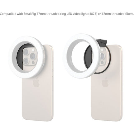 SmallRig Adaptador Universal de Filtro Rosca 67mm para Smartphone con Montura de Zapata Fría y Tornillo de Sujeción Grande