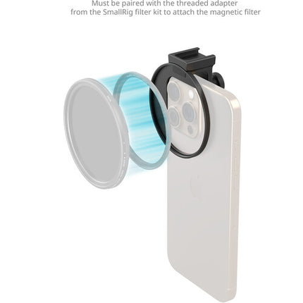 SmallRig Adaptador Universal de Filtro Rosca 67mm para Smartphone con Montura de Zapata Fría y Tornillo de Sujeción Grande