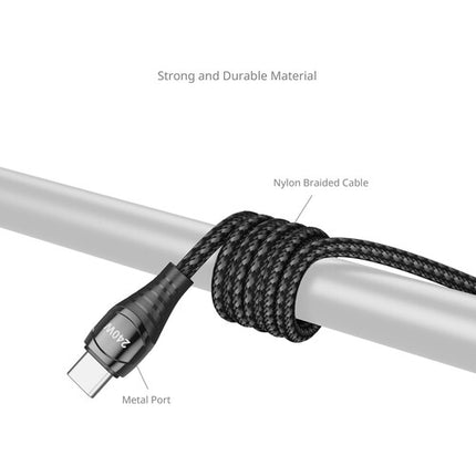 SmallRig Cable de alimentación USB-C 240W con pantalla LED 3.3 pies y sujeción de silicona