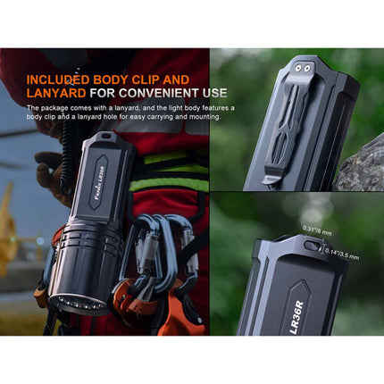 Fenix Linterna Recargable LR36R 10000 lúmenes IP68 USB-C carga