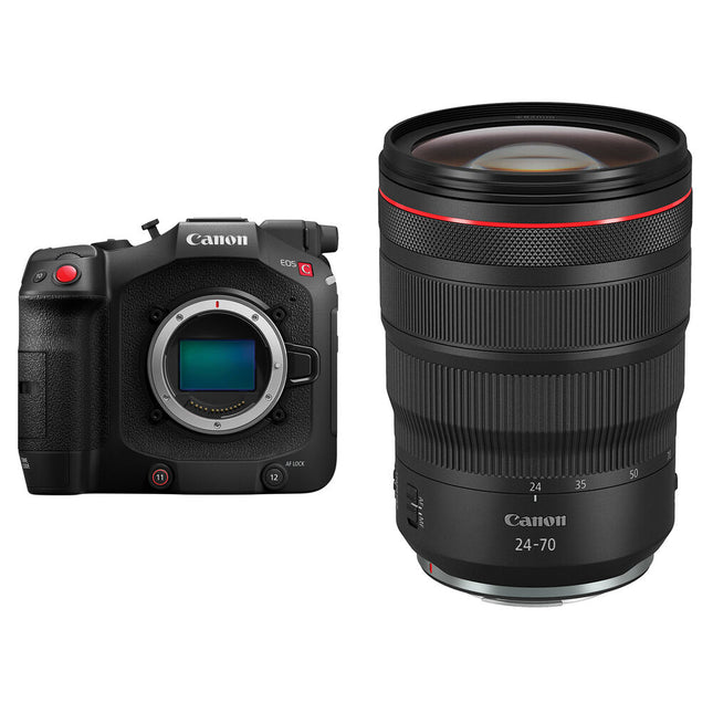 Canon EOS C80 Cámara cinematográfica 6K sensor FF objetivo 24-70mm f28