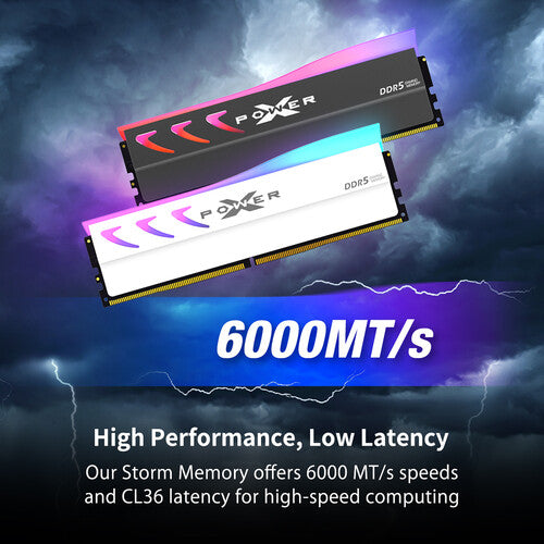 Silicon Power 32GB DDR5 6000MT/s Kit de Memoria UDIMM con Disipador 2x16GB Gris