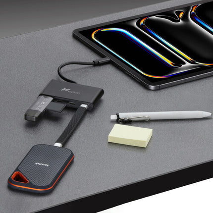 Xcellon 4 Puertos USB-C Hub 10 Gb/s Carga PD 140W Diseño Delgado