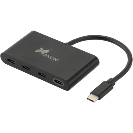 Xcellon 4 Puertos USB-C Hub 10 Gb/s Carga PD 140W Diseño Delgado