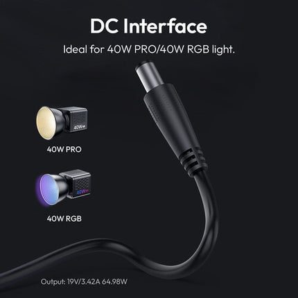Ulanzi HT005 Adaptador de Corriente 64.98W Para Luces 40W Pro RGB Enchufe US
