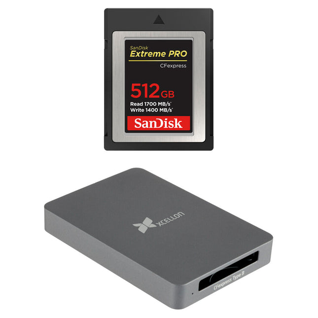 SanDisk Extreme PRO CFexpress Tarjeta Tipo B 512GB 1700MB/s y Lector USB-C