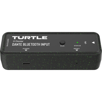 Turtle AV Dante Adaptador Bluetooth Dual Canal Entrada 24-Bit 192 kHz PoE USB-C