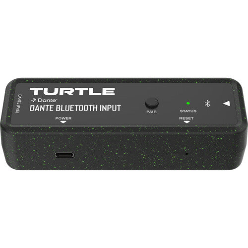 Turtle AV Dante Adaptador Bluetooth Dual Canal Entrada 24-Bit 192 kHz PoE USB-C