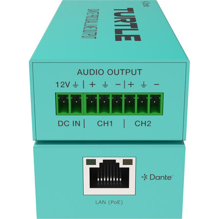 Turtle AV Pro Adaptador de Línea Analógica Dante 24-Bit 96kHz Dual-Channel