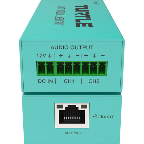 Turtle AV Pro Adaptador de Línea Analógica Dante 24-Bit 96kHz Dual-Channel
