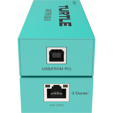 Turtle AV Pro Adaptador USB-B a Dante Audio 24-Bit 192 kHz 5 Años Garantía