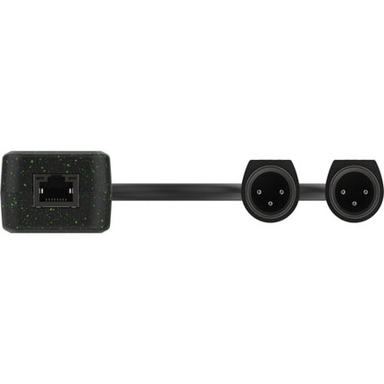 Turtle AV Adaptador Dante a XLR Analógico Dual 24-Bit 96 kHz PoE USB-C