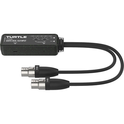 Turtle AV Adaptador de Audio Analógico 2 Canales XLR Femenino a Dante 96 kHz 24-Bit