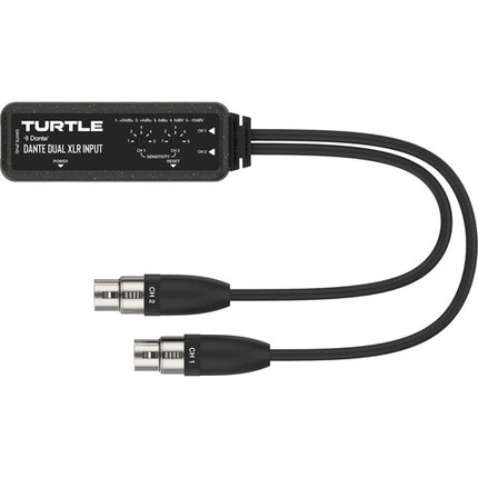 Turtle AV Adaptador de Audio Analógico 2 Canales XLR Femenino a Dante 96 kHz 24-Bit